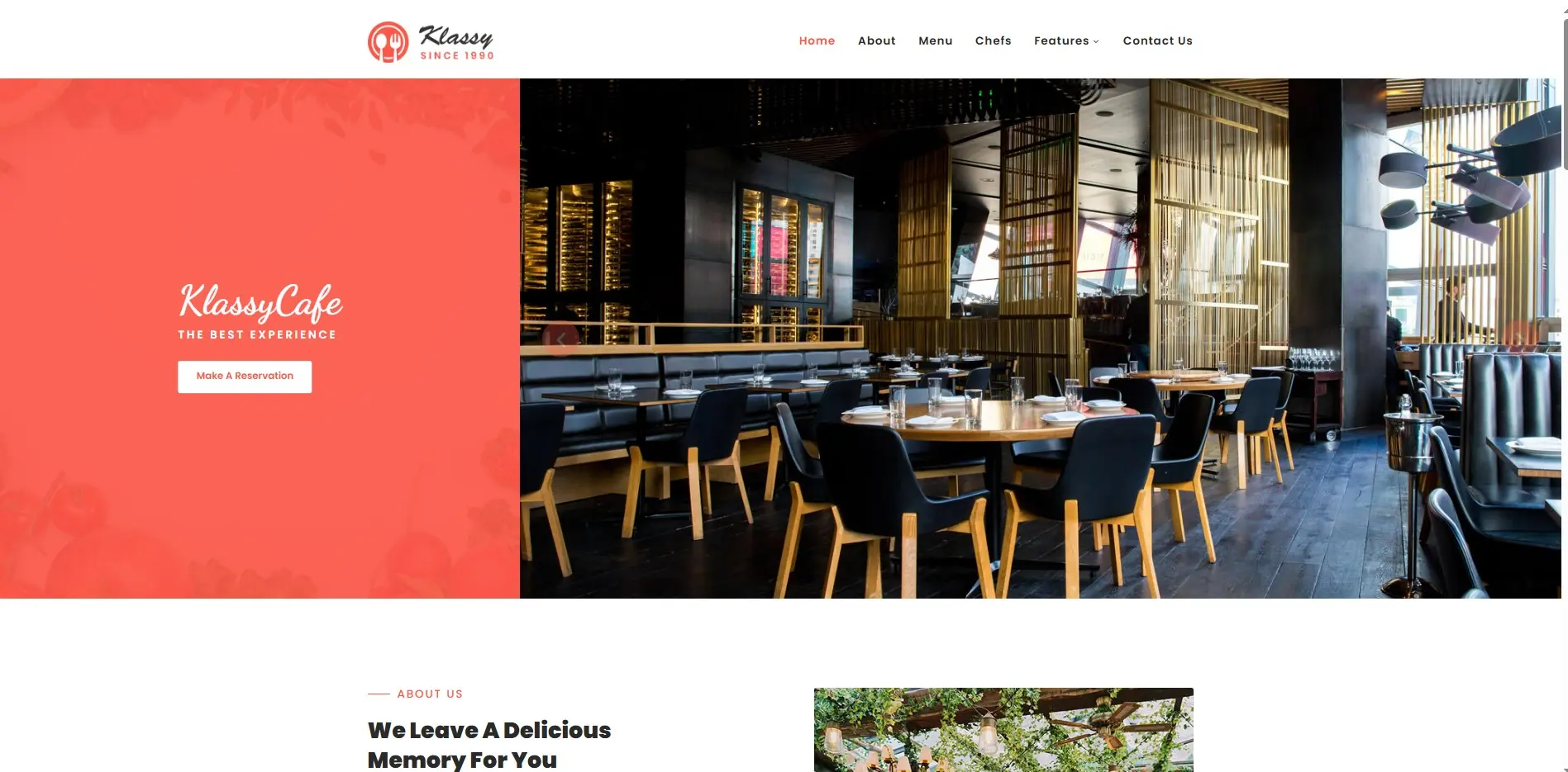 Klassy Cafe Template